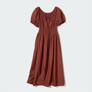 NWT Uniqlo Volume Sleeve Midi Dress